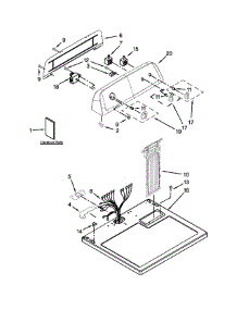 Top And Console Parts parts for Amana Dryer NED4705EW0 from AppliancePartsPros.com