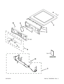 Top And Console Parts parts for Amana Dryer NED5700BW0 from AppliancePartsPros.com