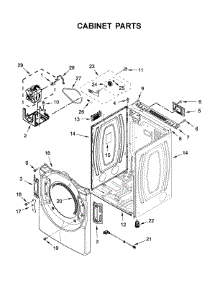 Cabinet Parts parts for Amana Dryer NED5800HW0 from AppliancePartsPros.com