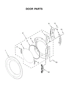 Door Parts parts for Amana Dryer NED5800HW1 from AppliancePartsPros.com
