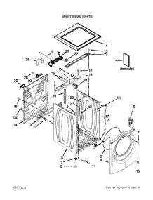 Top And Cabinet Parts parts for Amana Washer NFW5700BW0 from AppliancePartsPros.com
