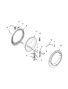 Door Parts parts for Amana Washer NFW5700BW0 from AppliancePartsPros.com