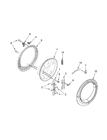 Door Parts parts for Amana Washer NFW5800DW0 from AppliancePartsPros.com