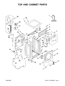 Top And Cabinet Parts parts for Amana Washer NFW5800HW1 from AppliancePartsPros.com