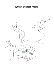 Water System Parts parts for Amana Washer NFW5800HW1 from AppliancePartsPros.com