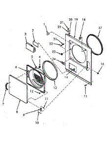 Loading Door, Front Panel And Seals parts for Speed Queen Dryer NG4619L53728 from AppliancePartsPros.com