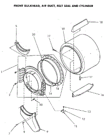 Front Bulkhead parts for Speed Queen Dryer NG4819W53731 from AppliancePartsPros.com