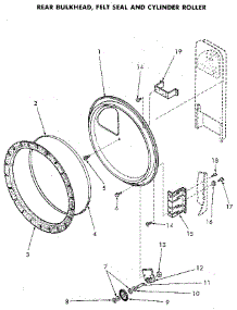 Rear Bulkhead parts for Speed Queen Dryer NG4819W53731 from AppliancePartsPros.com