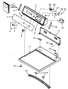 Control Hood, Controls And Cabinet Top parts for Speed Queen Dryer NG6619W53821 from AppliancePartsPros.com