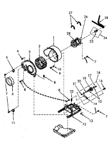 Motor, Exhaust Fan And Belt parts for Speed Queen Dryer NG6619W53821 from AppliancePartsPros.com