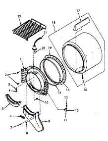 Front Bulkhead, Air Duct, Felt Seal And Cylinder parts for Speed Queen Dryer NG6619W53821 from AppliancePartsPros.com