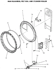 Rear Bulkhead parts for Speed Queen Dryer NG6819L53838 from AppliancePartsPros.com