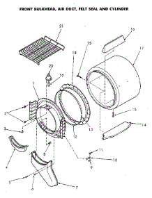 Front Bulkhead parts for Speed Queen Dryer NG6819W53831 from AppliancePartsPros.com