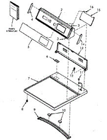 Control Hood, Controls And Cabinet Top parts for Speed Queen Dryer NG8639W53921 from AppliancePartsPros.com