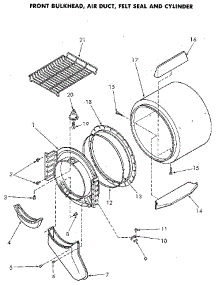 Front Bulkhead parts for Speed Queen Dryer NG8839L53938 from AppliancePartsPros.com