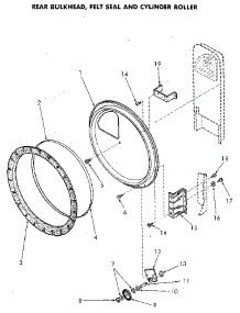 Rear Bulkhead parts for Speed Queen Dryer NG8839L53938 from AppliancePartsPros.com
