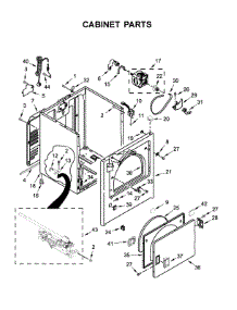 Cabinet Parts parts for Amana Dryer NGD4655EW3 from AppliancePartsPros.com