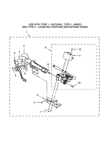 Burner Assembly Parts parts for Amana Dryer NGD4705EW1 from AppliancePartsPros.com