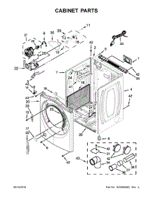 Cabinet Parts parts for Amana Dryer NGD5800DW1 from AppliancePartsPros.com