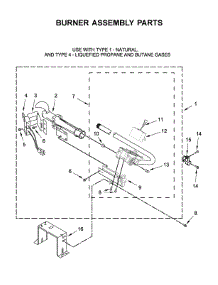 Burner Assembly Parts parts for Amana Dryer NGD5800HW0 from AppliancePartsPros.com