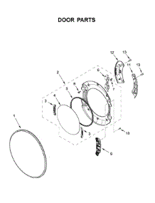 Door Parts parts for Amana Dryer NGD5800HW1 from AppliancePartsPros.com