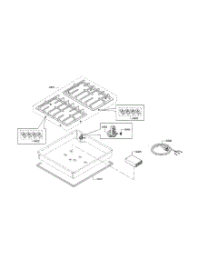 Grates / Terminal Block parts for Bosch Gas Cooktop NGM5456UC/01 from AppliancePartsPros.com