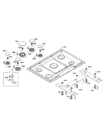 Maintop / Burner Caps / Jet Holders parts for Bosch Gas Cooktop NGM8054UC/03 from AppliancePartsPros.com