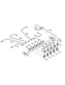 Manifold / Valve parts for Bosch Gas Cooktop NGM8054UC/03 from AppliancePartsPros.com