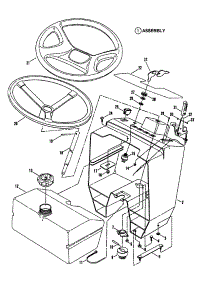 Steering Wheel / Console / Fuel Tank parts for Snapper Front-Engine Lawn Tractor NLT120G30DB from AppliancePartsPros.com