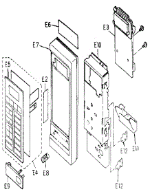 Control Panel parts for Panasonic Countertop Microwave NN-6512 from AppliancePartsPros.com
