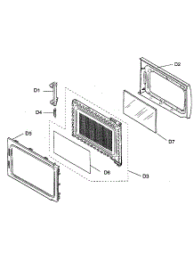 Door parts for Panasonic Countertop Microwave NN-GX35SF from AppliancePartsPros.com