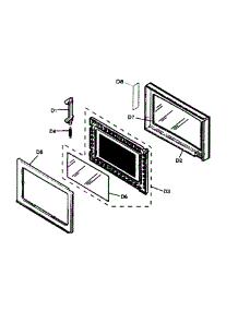 Door parts for Panasonic Countertop Microwave NN-H765WF from AppliancePartsPros.com