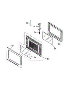 Door Assy parts for Panasonic Countertop Microwave NN-L530WF from AppliancePartsPros.com