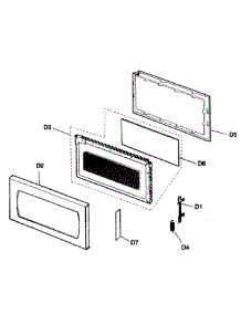 Door Assy parts for Panasonic Microwave/Hood Combo NN-P295SF from AppliancePartsPros.com