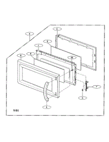 Door Assy parts for Panasonic Countertop Microwave NN-S251WL from AppliancePartsPros.com