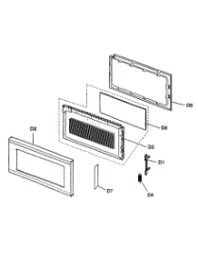 Door Assy parts for Panasonic Microwave/Hood Combo NN-S252WF from AppliancePartsPros.com