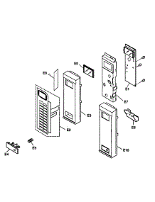 Escutcheon Base Assy parts for Panasonic Microwave/Hood Combo NN-S252WF from AppliancePartsPros.com