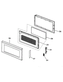 Door Assy parts for Panasonic Microwave/Hood Combo NN-S262SF from AppliancePartsPros.com