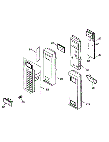 Escutcheon Base Assy parts for Panasonic Microwave/Hood Combo NN-S262SF from AppliancePartsPros.com