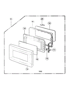 Door Assy parts for Panasonic Countertop Microwave NN-S431BL from AppliancePartsPros.com