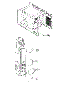 Door Hook parts for Panasonic Countertop Microwave NN-S431BL from AppliancePartsPros.com