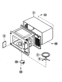 Latch Board parts for Panasonic Countertop Microwave NN-S432BL from AppliancePartsPros.com