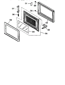 Door Assembly parts for Panasonic Countertop Microwave NN-S696WA from AppliancePartsPros.com