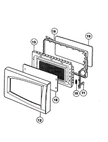 Door Parts parts for Panasonic Countertop Microwave NN-S732WL from AppliancePartsPros.com