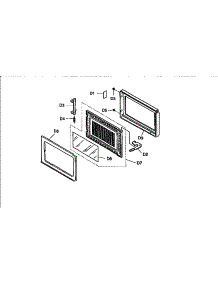 Door Assembly parts for Panasonic Countertop Microwave NN-S766BA from AppliancePartsPros.com