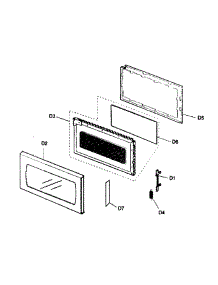 Door Assy parts for Panasonic Microwave/Hood Combo NN-SD277WR from AppliancePartsPros.com