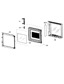 Door Assy parts for Panasonic Countertop Microwave NN-SD372S from AppliancePartsPros.com