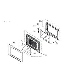 Door Assy parts for Panasonic Countertop Microwave NN-SD697S from AppliancePartsPros.com