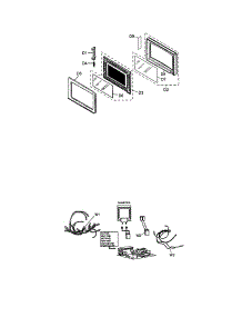 Door & Wiring parts for Panasonic Countertop Microwave NN-SD767B from AppliancePartsPros.com