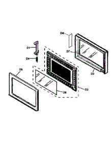 Door Assy parts for Panasonic Countertop Microwave NN-SD986S from AppliancePartsPros.com